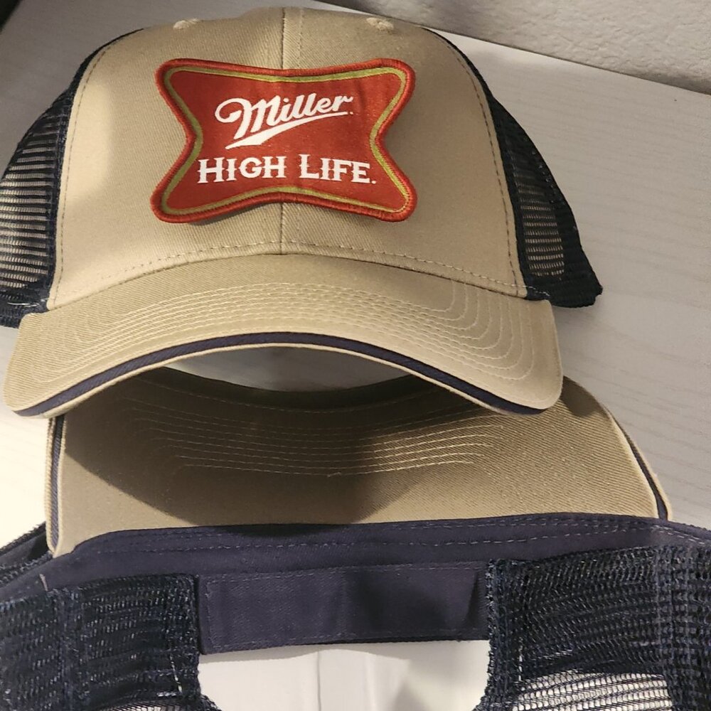 Miller High Life Tan/Black Mesh Strapback Hat - Picture 2 of 2
